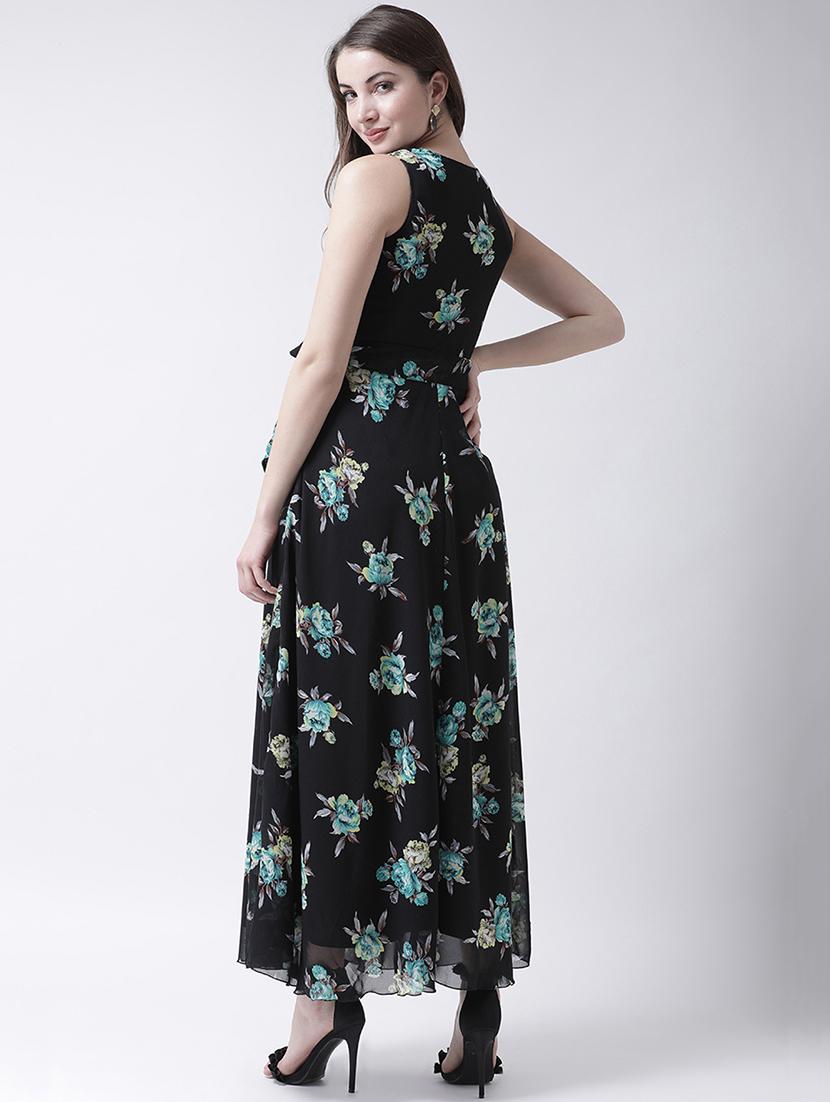tie up waist floral maxi dress - 15922997 - Zoom Image - 3