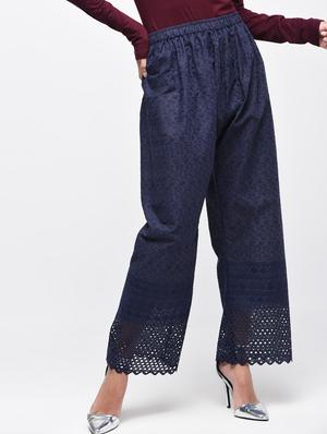 chikenkari embroidered palazzo - 15923480 - Standard Image - 3