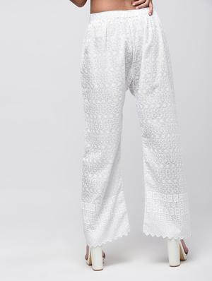 chikenkari embroidered palazzo - 15923485 - Standard Image - 3