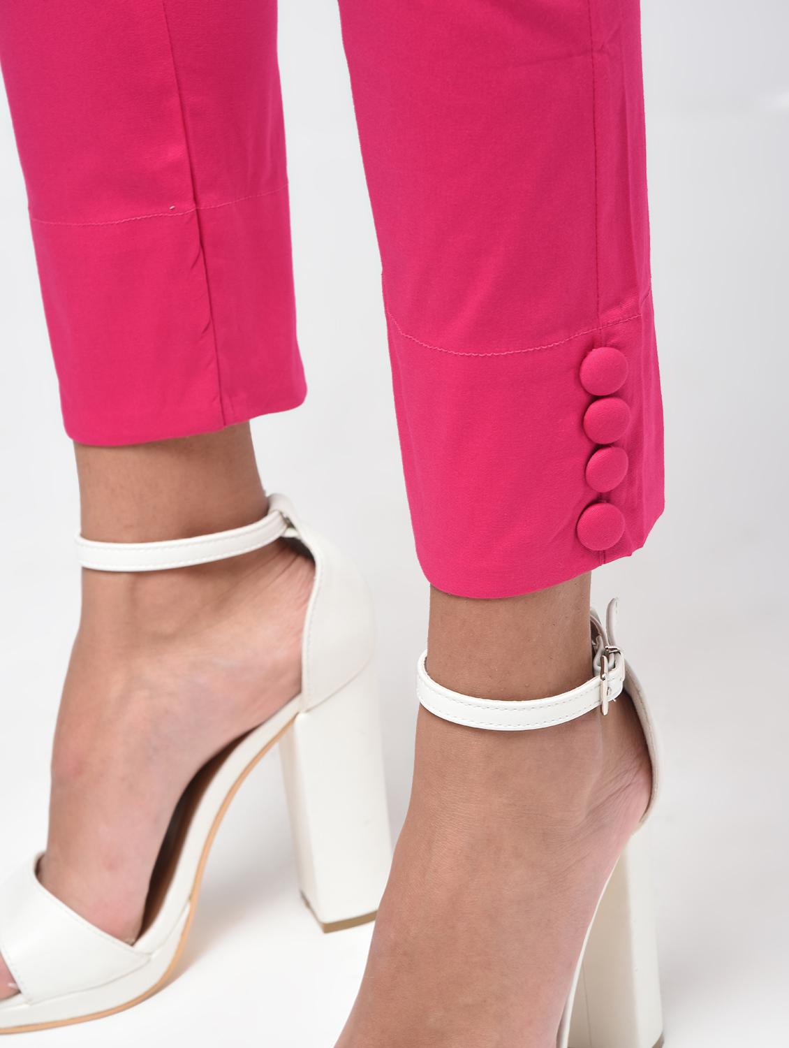 button detail flat front trousers - 15923501 - Zoom Image - 6