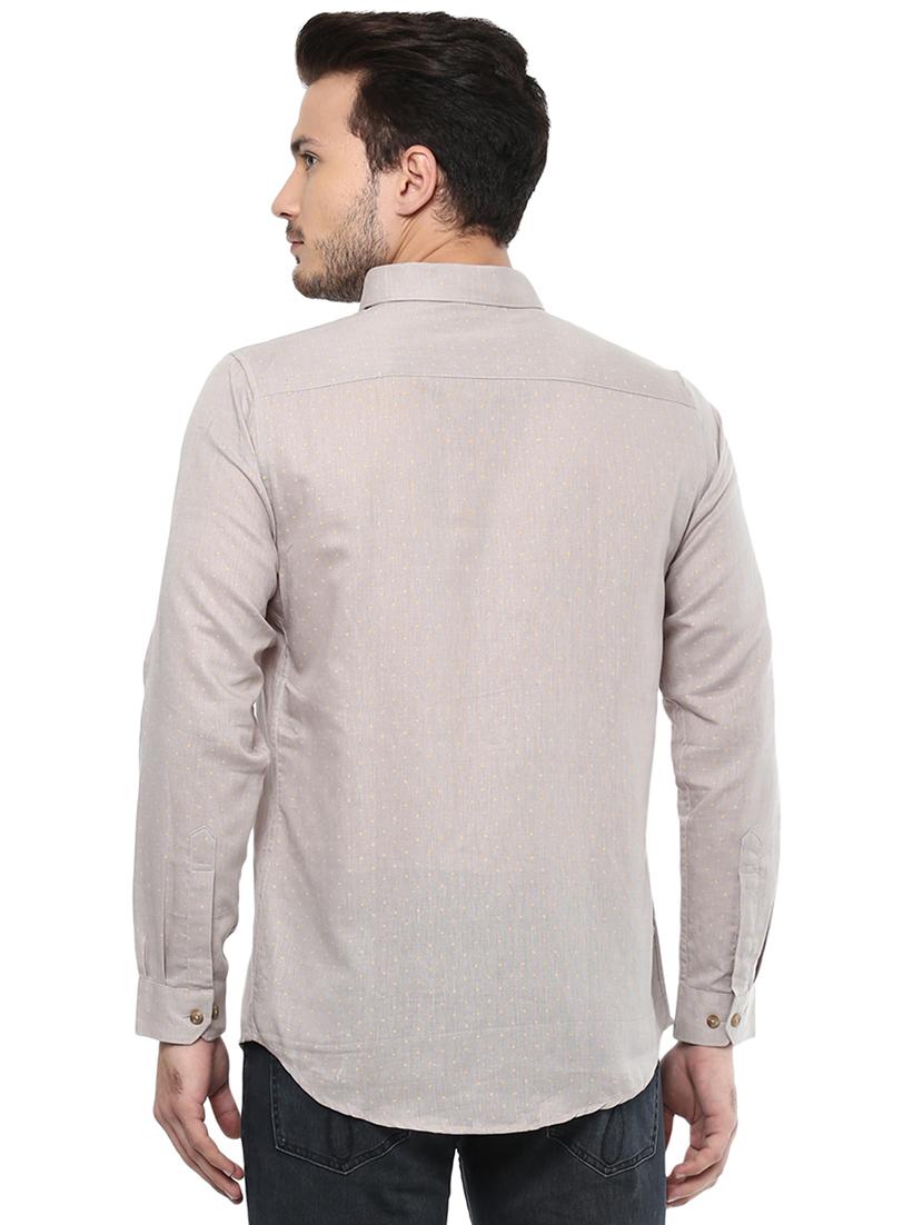 grey cotton casual shirt - 15924758 - Zoom Image - 3