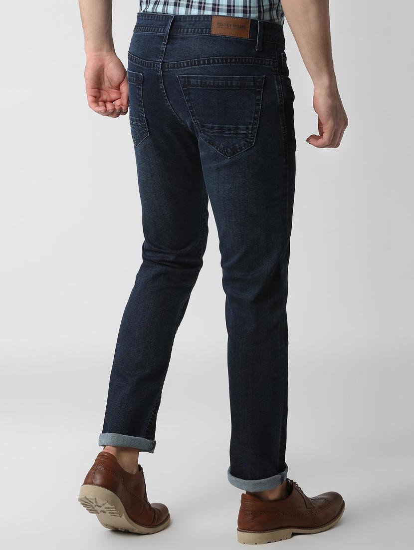 blue cotton blend plain jeans - 15924821 - Zoom Image - 3