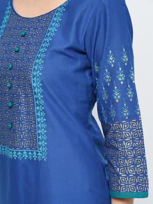 printed straight kurta - 15925461 - Standard Image - 6
