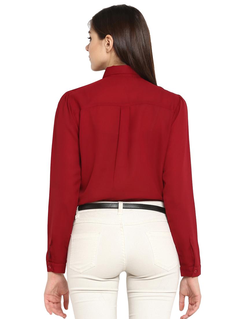 concealed placket embroidered shirt - 15926587 - Zoom Image - 3