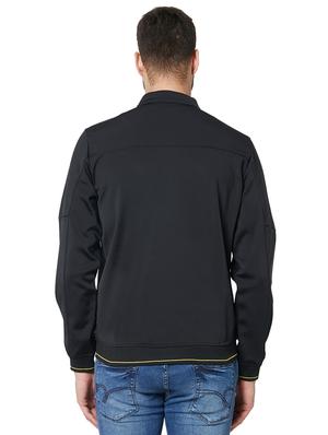 black solid casual jacket - 15926693 - Standard Image - 3