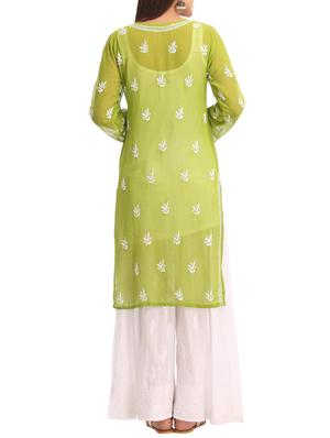 chikankari straight kurta - 15926900 - Standard Image - 3