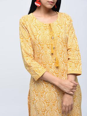 printed kurta with palazzo set - 15926982 - Standard Image - 3