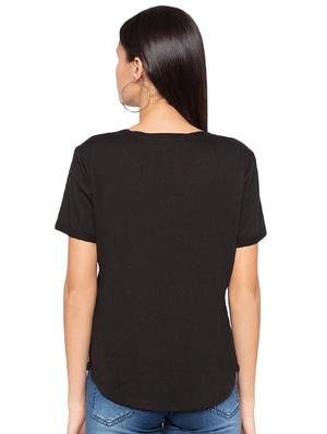 pocket detail curved hem tee - 15927489 - Standard Image - 3