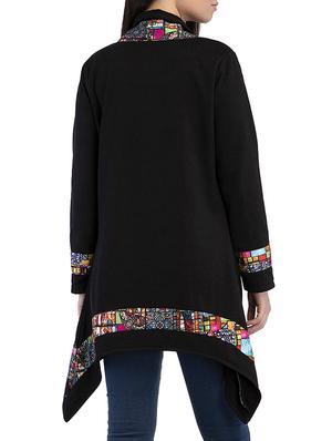 taped edge asymmetric shrug - 15927625 - Standard Image - 3