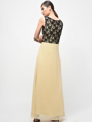 floral mesh detail maxi dress - 15928058 - Standard Image - 3