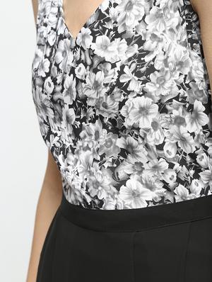 pleat detail floral high low dress - 15928061 - Standard Image - 6