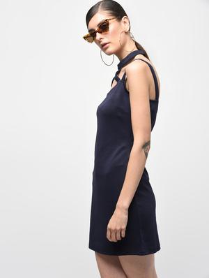 choker neck sheath dress - 15928064 - Standard Image - 3