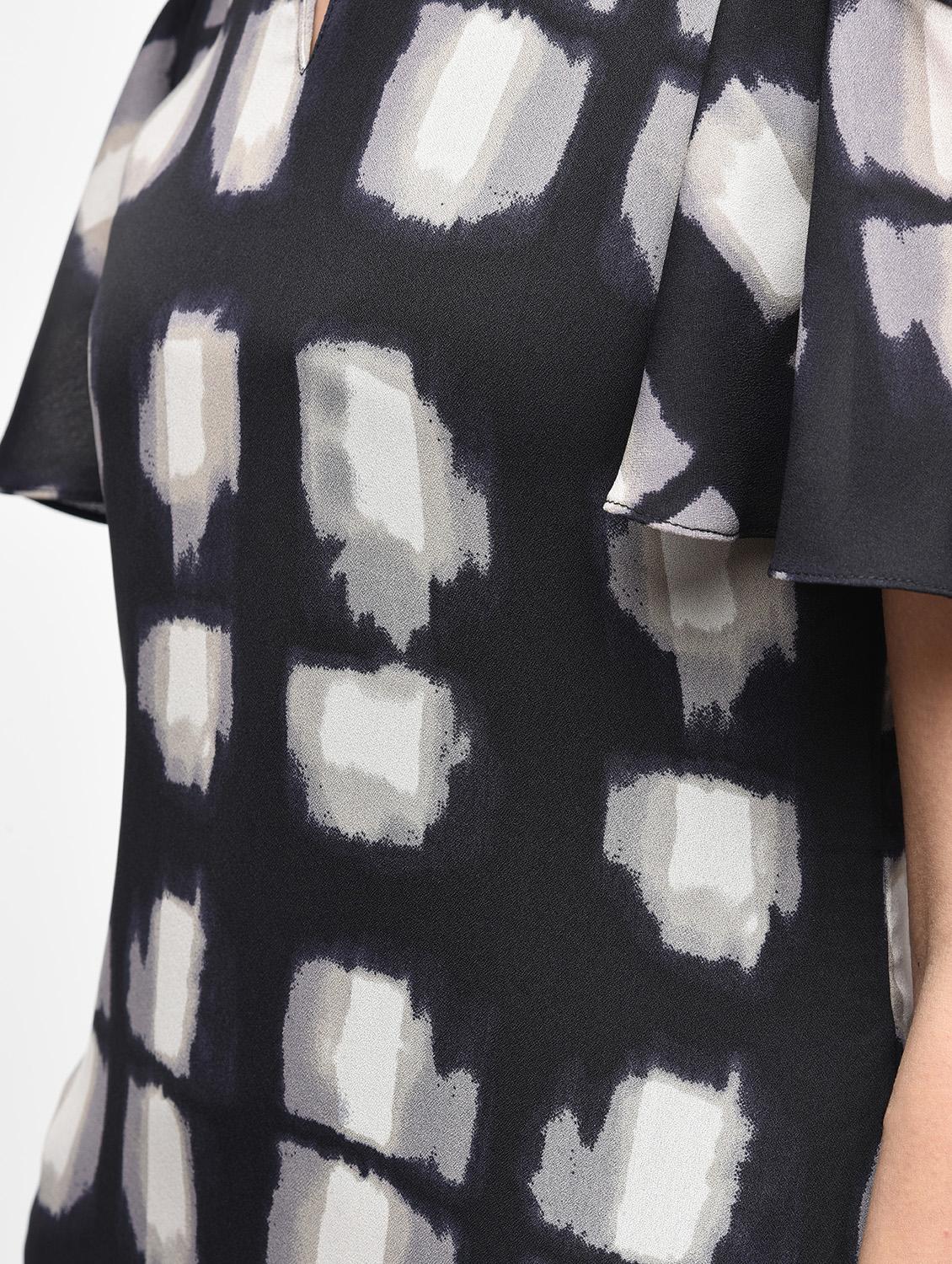 cold shoulder shirt collar maxi dress - 15928065 - Zoom Image - 6
