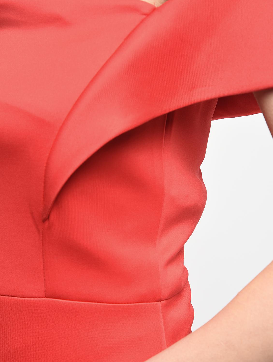 stylized sleeved off shoulder dress - 15928069 - Zoom Image - 6
