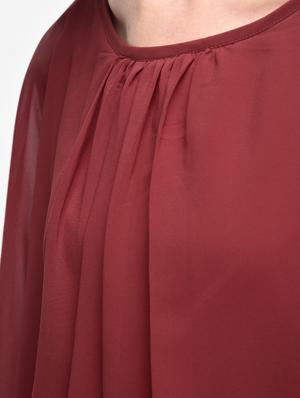 cape sleeved blouson maxi dress - 15928077 - Standard Image - 6