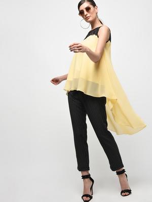 contrast yoke panel asymmetric tunic - 15928124 - Standard Image - 3