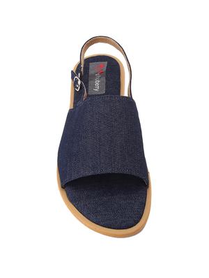 navy back strap sandals - 15928281 - Standard Image - 3