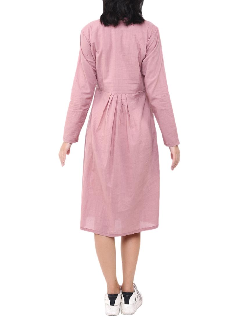 pleated embroidered a-line dress - 15929886 - Zoom Image - 3