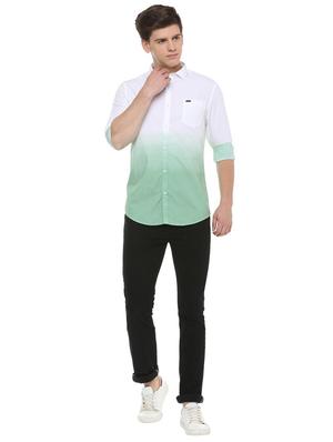green ombre casual shirt - 15930054 - Standard Image - 3