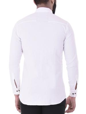 white cotton casual shirt - 15930847 - Standard Image - 3