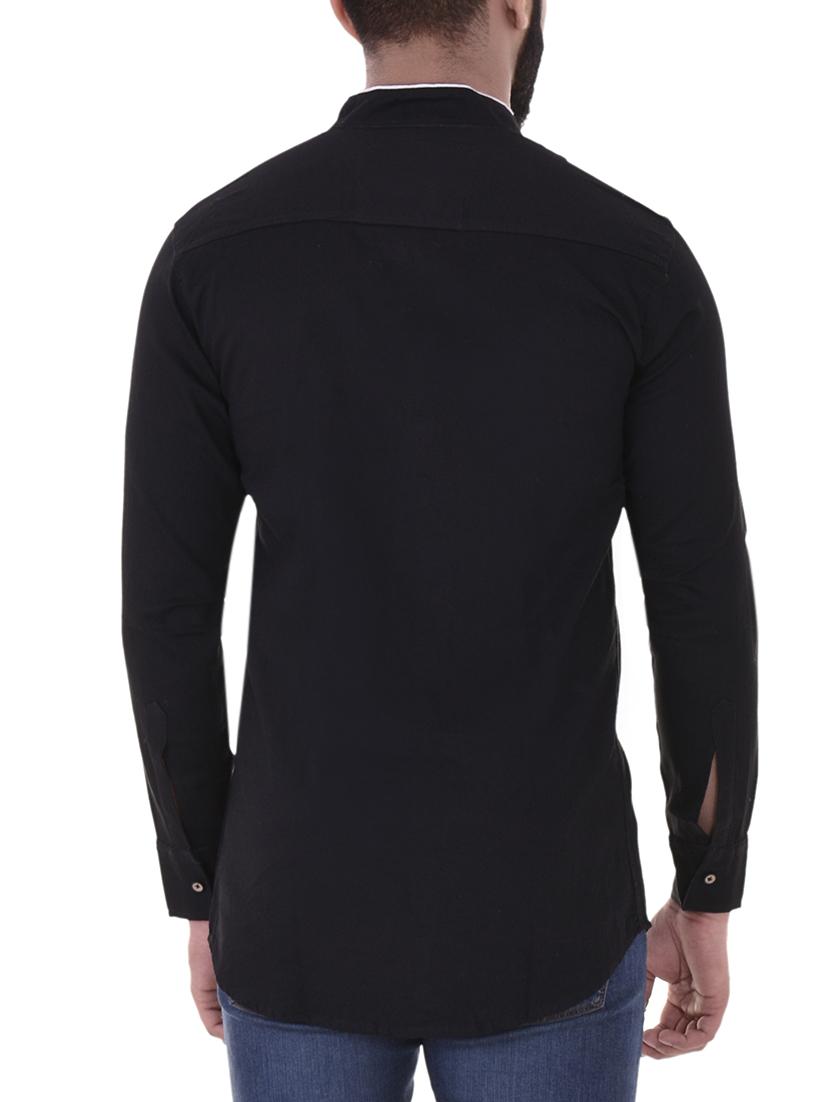 black cotton casual shirt - 15930849 - Zoom Image - 3