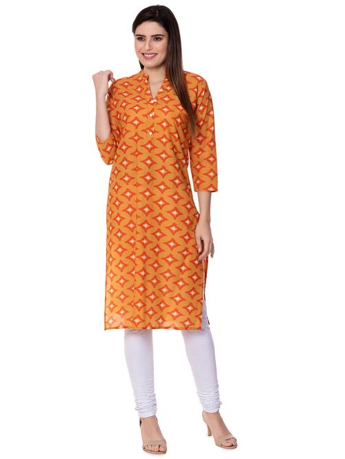printed straight kurta - 15930871 - Standard Image - 1