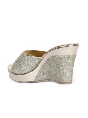 gold slip on wedges - 15932363 - Standard Image - 3