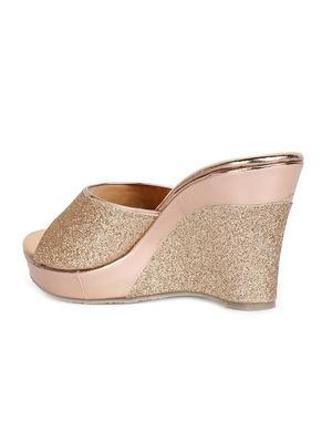 gold slip on wedges - 15932365 - Standard Image - 3