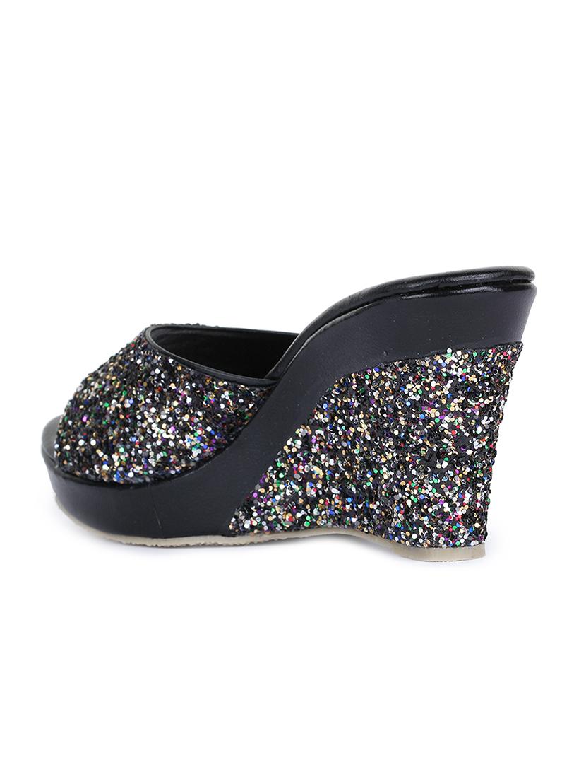 black slip on wedges - 15932367 - Zoom Image - 3