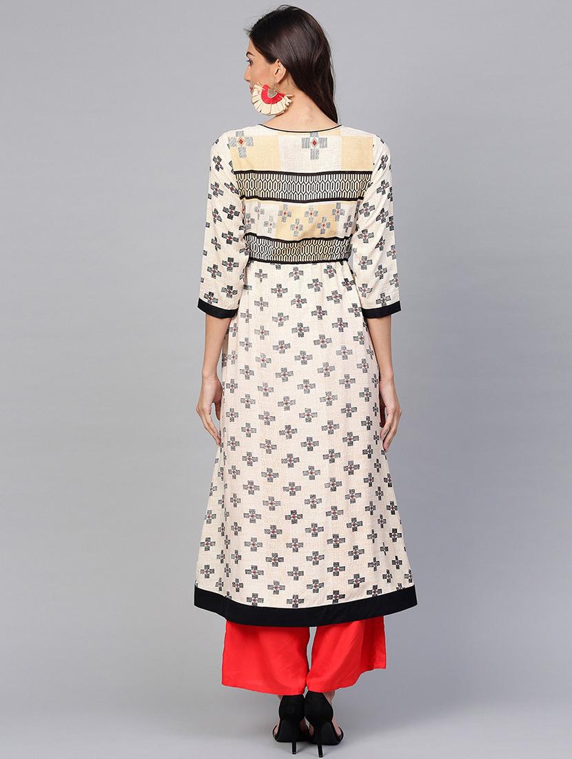 High slit printed kurta - 15932522 - Zoom Image - 3