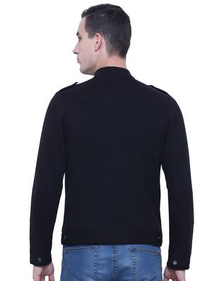 black cotton casual jacket - 15933780 - Standard Image - 3