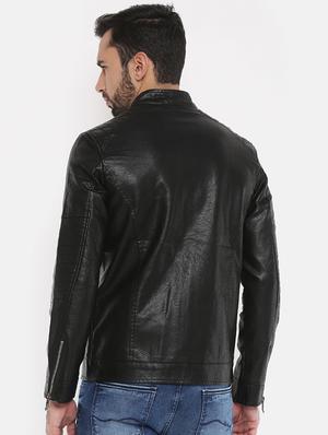 black leather biker jacket - 15934372 - Standard Image - 3