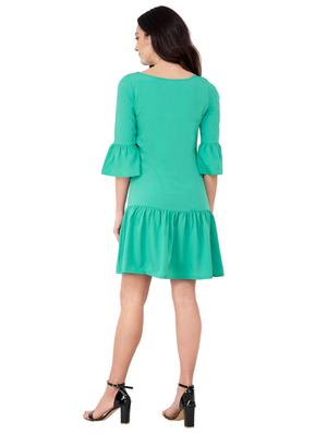 bell sleeved a-line dress - 15934873 - Standard Image - 3