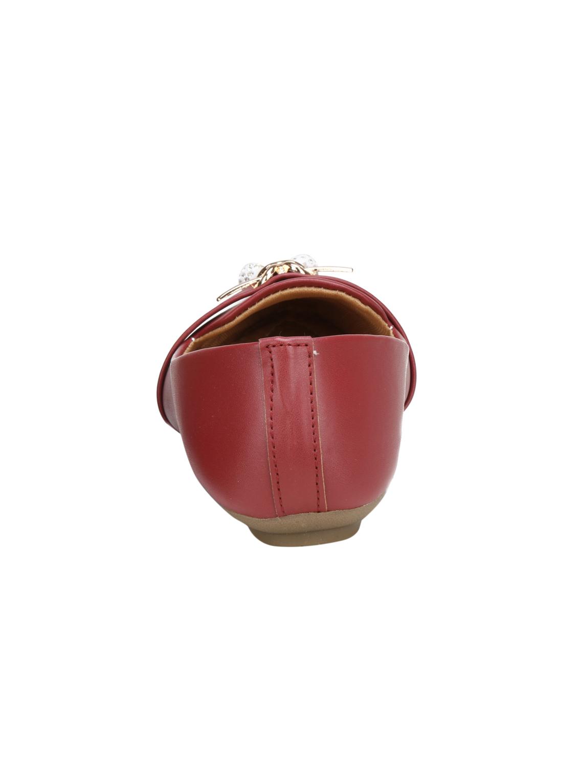 maroon slip on ballerinas - 15936273 - Zoom Image - 3