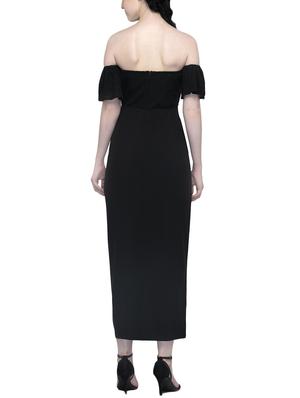 off shoulder high slit dress - 15936611 - Standard Image - 3
