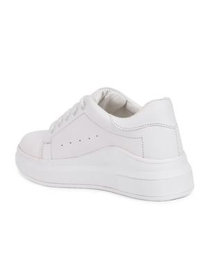 white lace-up sneakers - 15938141 - Standard Image - 3