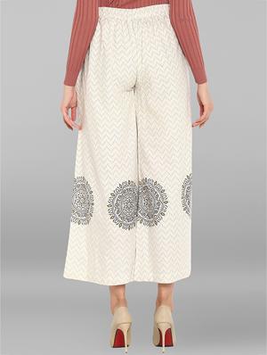 pleat detail flared palazzo - 15938603 - Standard Image - 3