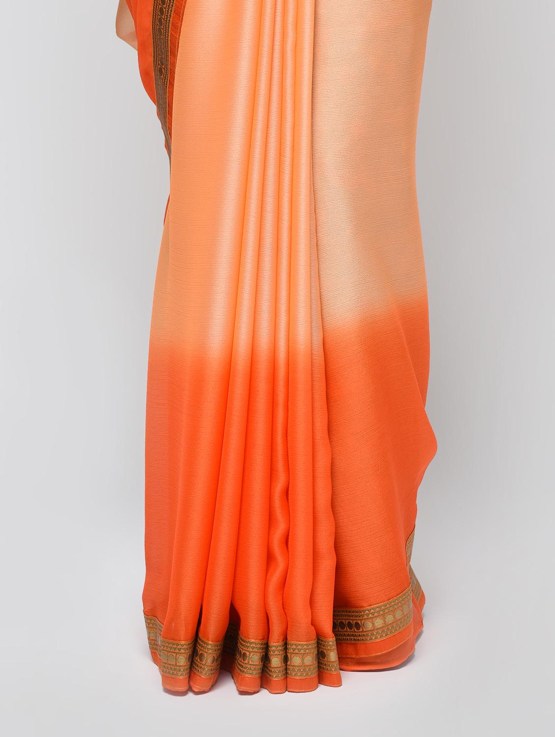 zari border ombre saree with blouse - 15940665 - Zoom Image - 3