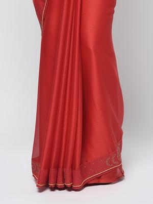 embellished lace border saree with blouse - 15940668 - Standard Image - 3