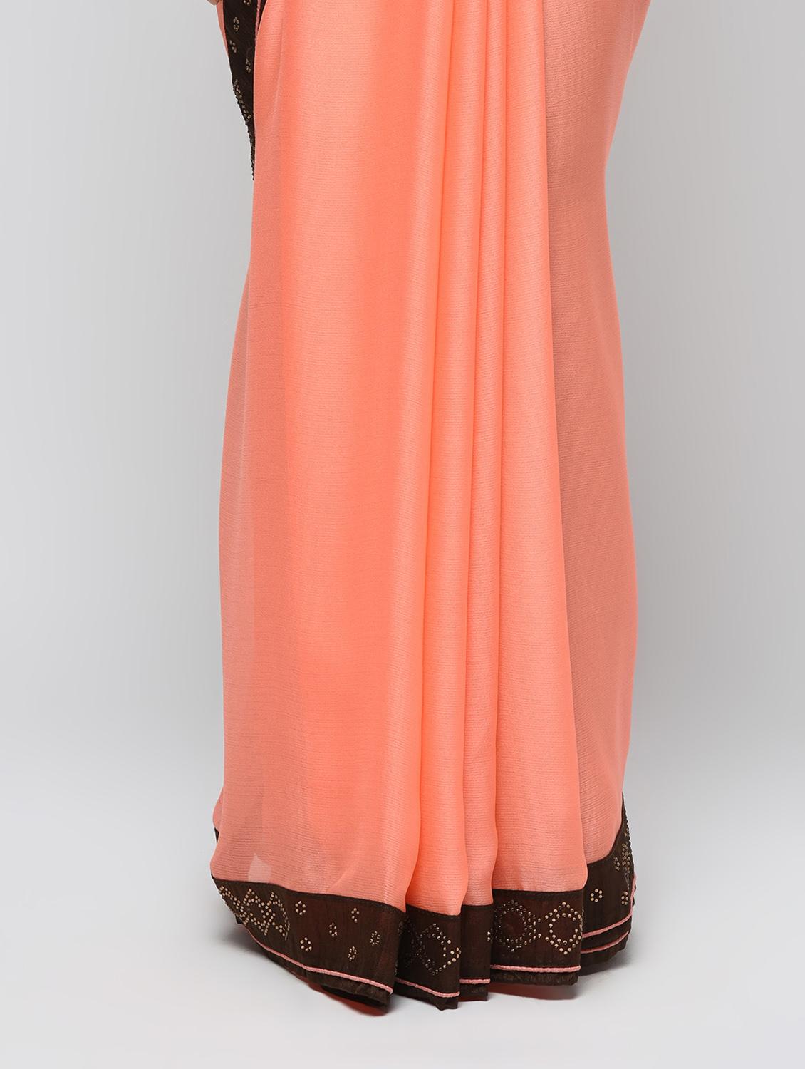 embellished lace border saree with blouse - 15940672 - Zoom Image - 3