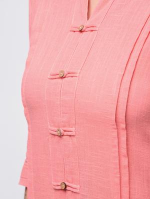 pintucks solid straight kurta - 15941156 - Standard Image - 6