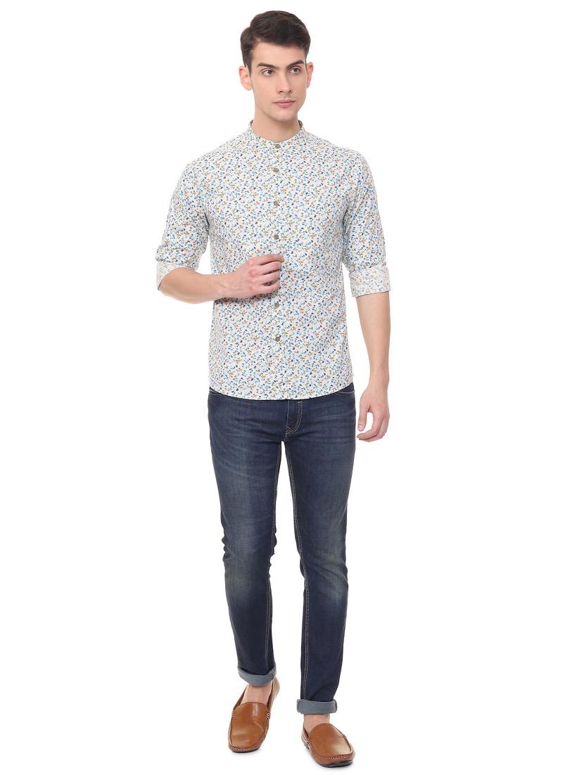 white floral printed casual shirt - 15943386 - Zoom Image - 3