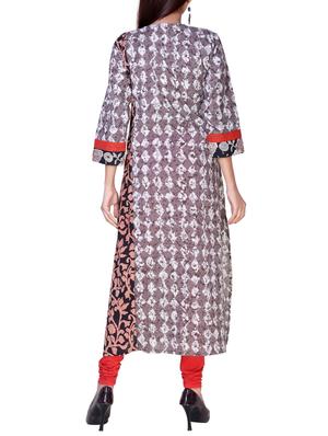 printed straight kurta with tassels - 15943573 - Standard Image - 3