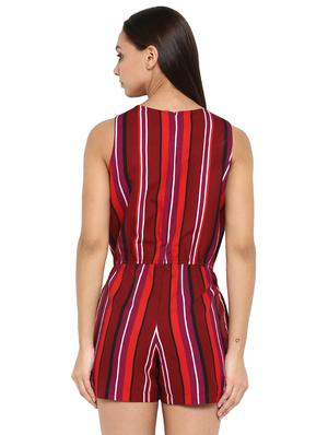drawstring waist striped romper - 15945357 - Standard Image - 3