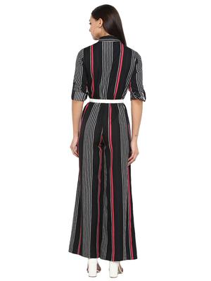 roll up sleeved striped jumpsuit - 15945360 - Standard Image - 3