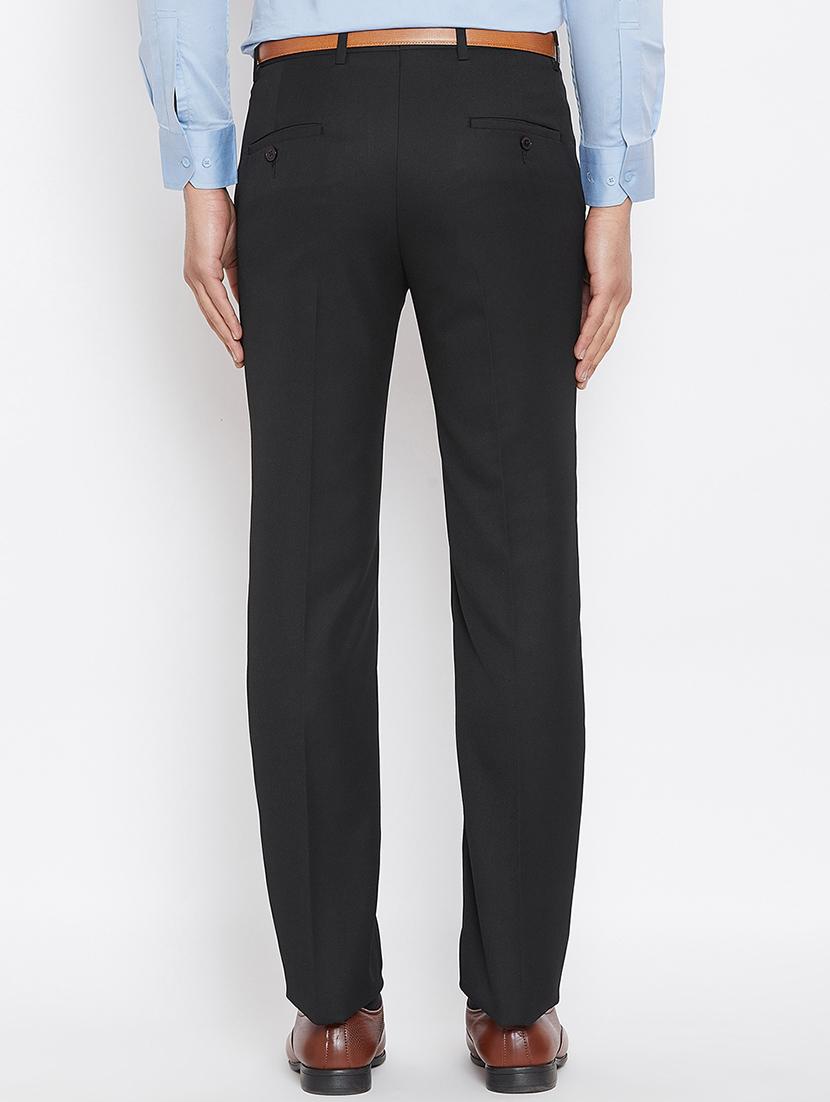 black polyester flat front formal trouser - 15945638 - Zoom Image - 3