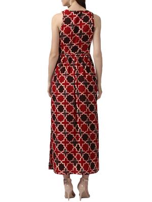 gathered flared maxi dress - 15945997 - Standard Image - 3