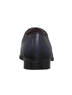 navy Leather lace-up oxfords - 15946008 - Standard Image - 3