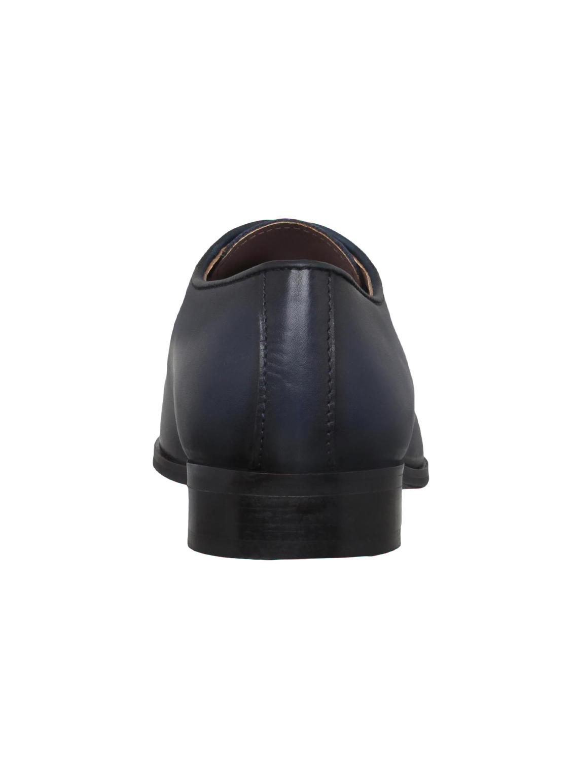 navy Leather lace-up oxfords - 15946008 - Zoom Image - 3