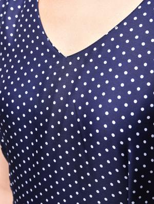 polka dots flared maxi dress - 15946333 - Standard Image - 6